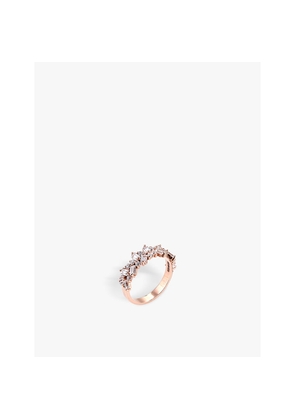 La Maison Couture Myriam Soseilos Jagged 9ct Rose-Gold and Lab-Grown Sapphire Eternity Ring