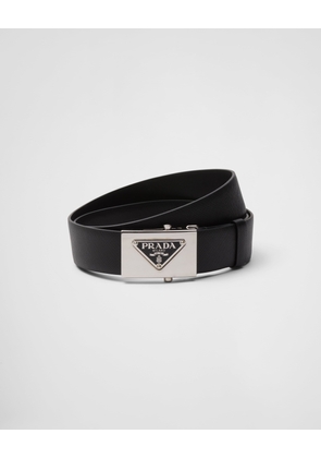 Saffiano leather belt