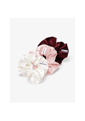 Minimalista The Hya Large Mulberry-Silk Scrunchie Pack Of Three