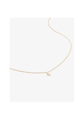 Monica Vinader Small Letter N 14ct Yellow-Gold Pendant Necklace