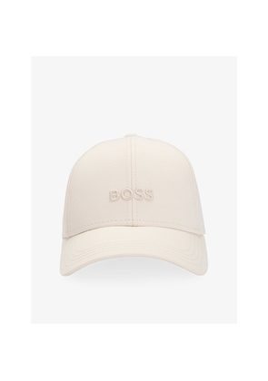Womens Boss Brand-Embroidered Cotton-Twill Baseball Cap