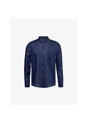 Mens Derek Rose Monaco Regular-Fit Linen Shirt