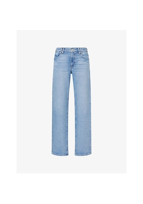 Womens Paige Serena Straight-Leg Mid-Rise Jeans