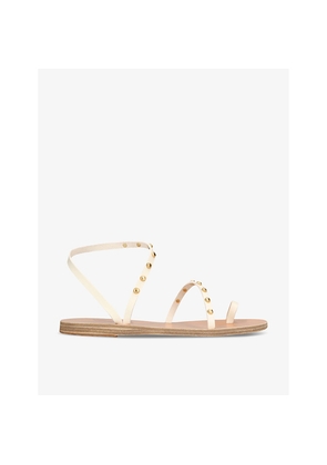 Womens Ancient Greek Sandals Eleftheria Bee Studded Leather Sandals