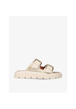 Womens Carvela Comfort Pavilion Buckle-Strap Leather Sandals