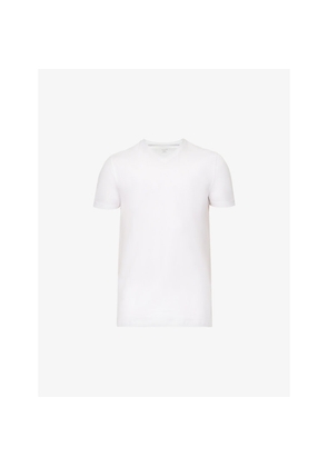 Mens Falke Pack Of Two Daily Comfort V-Neck Stretch-Cotton T-Shirts