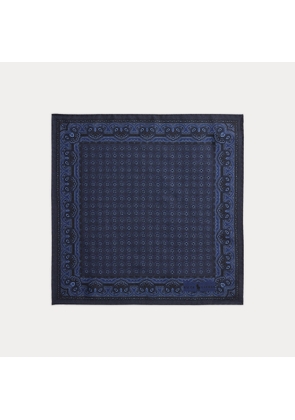 Wool-Silk Foulard Pocket Square