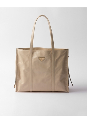 Large leather tote bag