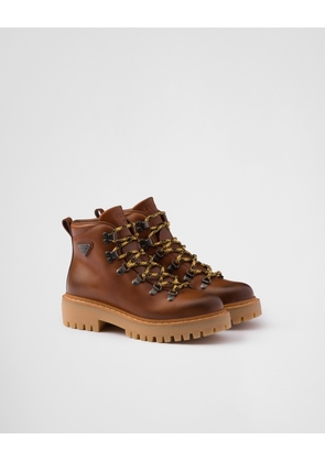 Leather laced booties