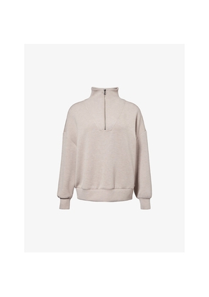 Womens Varley Hawley Relaxed-Fit Stretch-Woven Sweatshirt