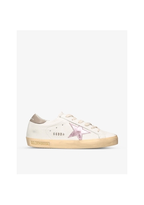 Womens Golden Goose Women's Super-Star Leather Low-Top Trainers