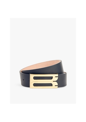 Womens Victoria Beckham Jumbo Buckle-Embellished Leather Belt