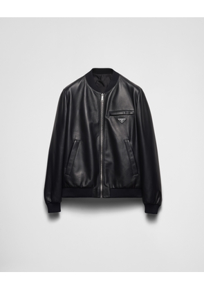 Nappa leather bomber jacket