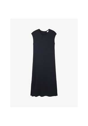 Womens The White Company Extended-Shoulder Relaxed-Fit Woven Maxi Dress