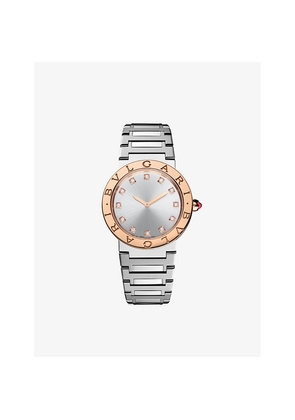 Bvlgari Bvlgari 18ct Rose-Gold, Stainless Steel and 0.21ct Diamond Watch