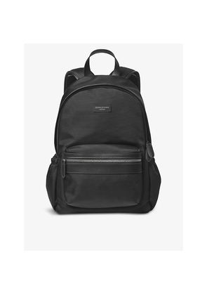 Mens Aspinal Of London Logo-Embellished Woven Backpack