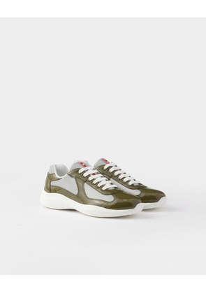 Patent leather and technical fabric Prada America's Cup sneakers