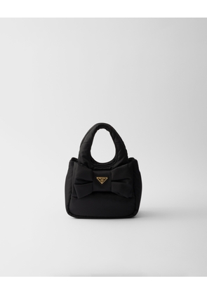 Mini padded Re-Nylon bag with bow