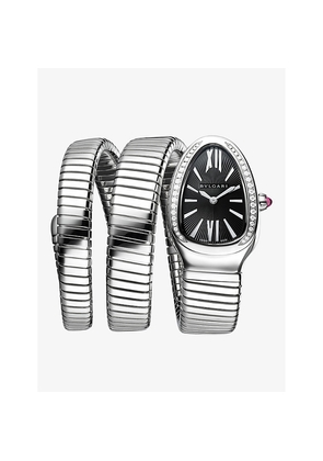 Bvlgari Serpenti Tubogas Stainless-Steel and 0.29ct Diamond Quartz Watch