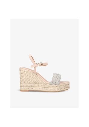 Womens KG Kurt Geiger Sadie Crystal-Embellished Woven Wedges