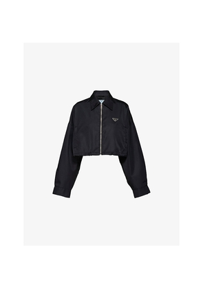 Womens Prada Re-Nylon Cropped Nylon Jacket