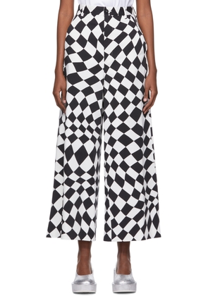 MM6 Maison Margiela Black & White Cotton Trousers