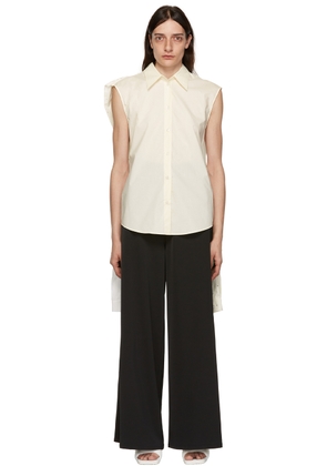 MM6 Maison Margiela Off-White Cotton Sleeveless Shirt