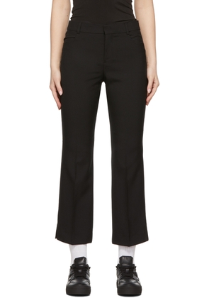 AMI Paris Black Flared Short Trousers