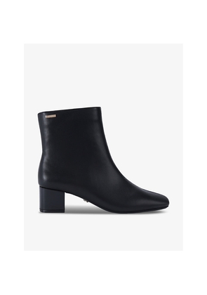 Womens Carvela Rene Logo-Badge Heeled Leather Ankle Boots