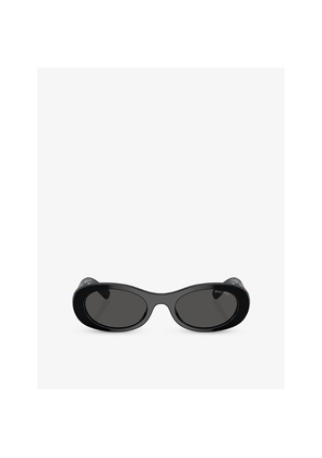 Miu Miu Mu 06Zs Oval-Frame Acetate Sunglasses