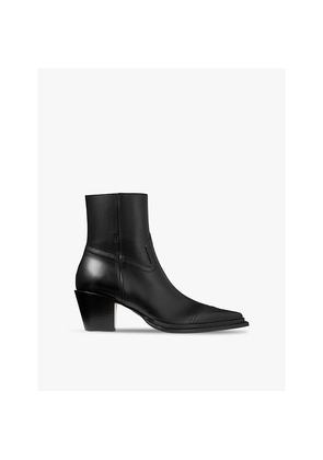 Womens Jimmy Choo Cece 60 Leather Heeled Ankle Boots