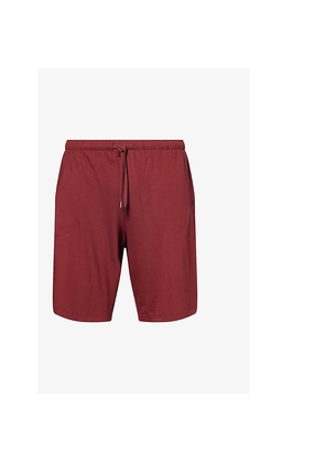 Mens Derek Rose Basel Drawstring Waistband Straight Leg Relaxed Fit Stretch-Modal Shorts