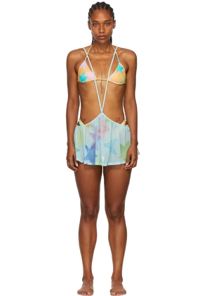 Collina Strada SSENSE Exclusive Orange Recycled Nylon Bikini