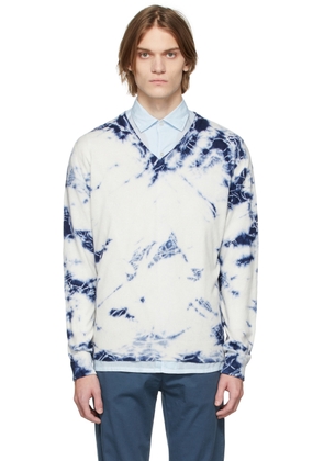 Massimo Alba Off-White & Blue Cashmere Ninni Sweater