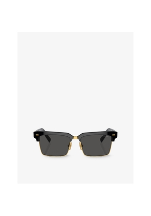 Womens Miu Miu Mu 10Zs Rectangle-Frame Acetate Sunglasses