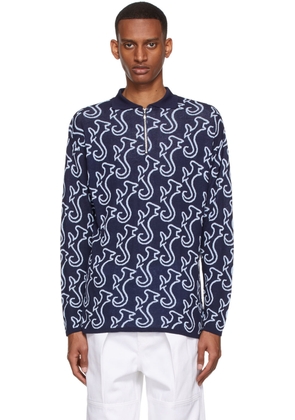 Serapis Navy Hippocampus Polo