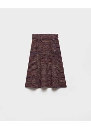 Wool and cashmere knit skirt