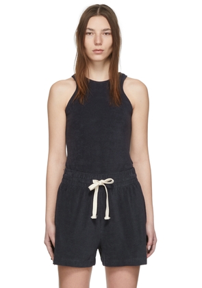 HALFBOY Navy Terry Bodysuit