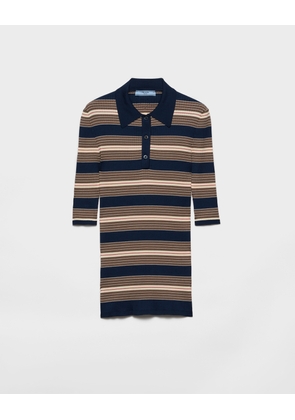 Striped cotton polo shirt