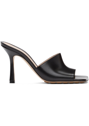 Bottega Veneta Black Stretch Heeled Mules