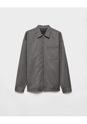 Wool zipper shirt