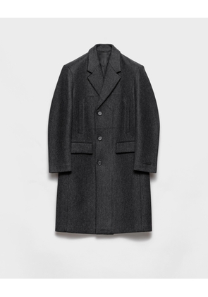 Single-breasted wool coat