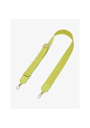 Womens Loewe Anagram Logo-Embroidered Cotton-Blend Bag Strap