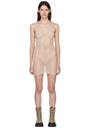 MISBHV Beige Cotton Mini Dress