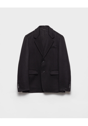Single-breasted cashmere jacket