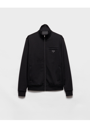 Technical cotton blouson jacket