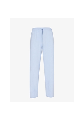 Mens Derek Rose Basel Relaxed-Fit Stretch-Woven Pyjama Bottoms