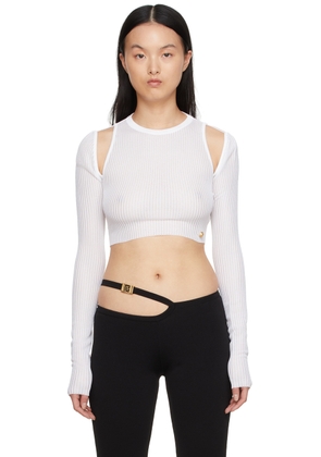Balmain White Viscose Sweater