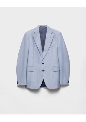 Single-breasted wool and mohair jacket