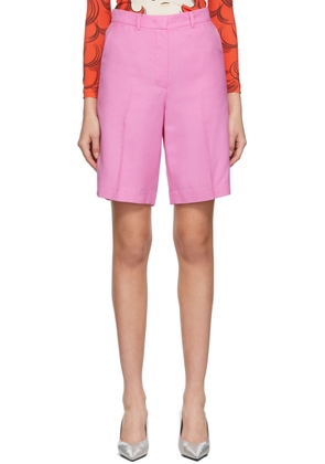 Pushbutton Pink Suiting Shorts